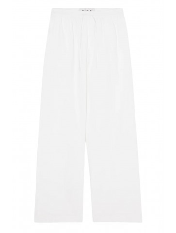Pantalon Large en Coton Blanc
