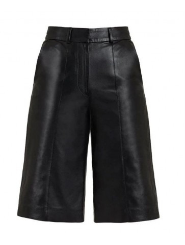 Nora black leather short
