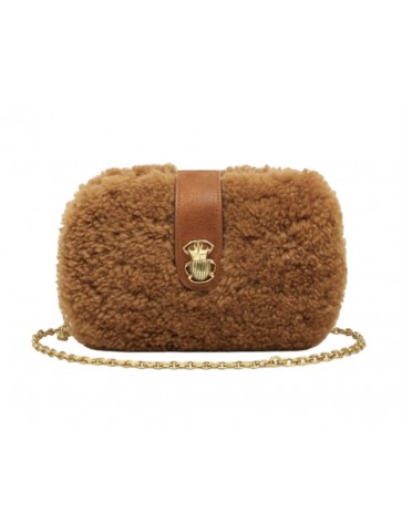 Chiara Copper Shearling Bag...