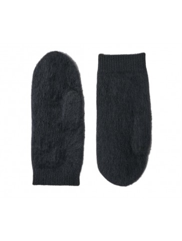 Black Cashmere Mittens -...