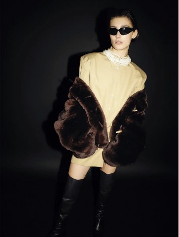 Long sheepskin vest - Halfboy