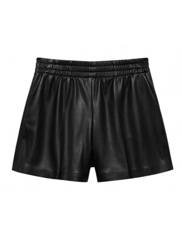 Black Vegan Leather Shorts...