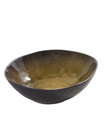 Oval L Bowl Green/Brown